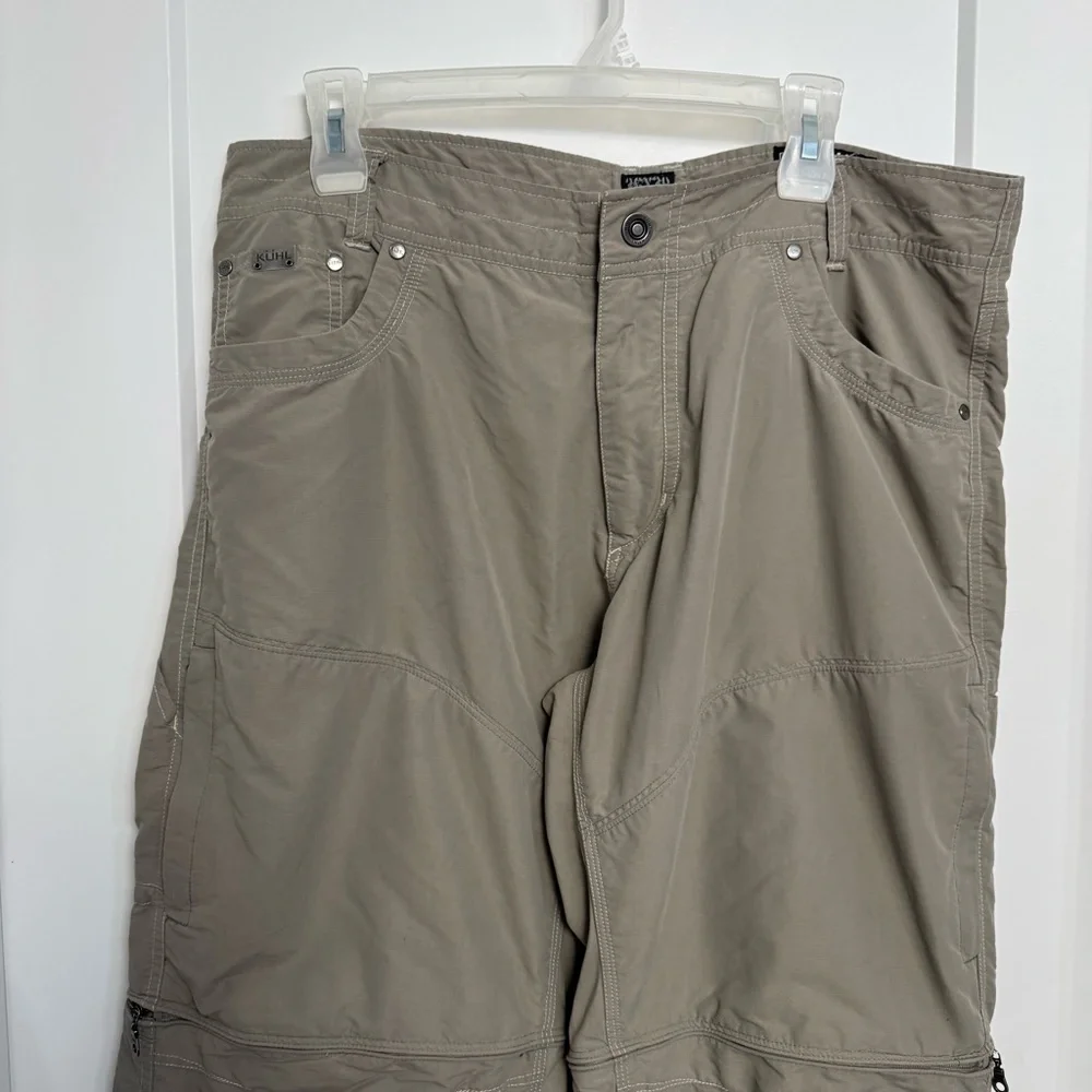 Kuhl Men's Liberator Convertible Pants 36X30 Activewear Outdoor Hiking Green Tan